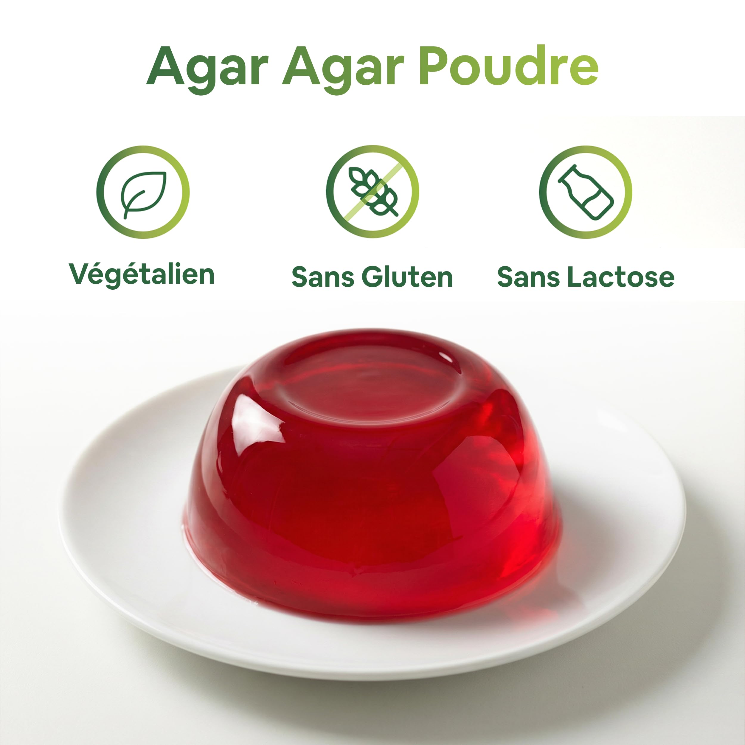 Food Bites Agar Agar Poudre Alimentaire 1 Kg - Gélatine en Poudre Épaississant pour Desserts, Cuisine Moléculaire & Mixologie - Gelatine Vegetale 100% Pure - eBook OFFERT 20 Recettes