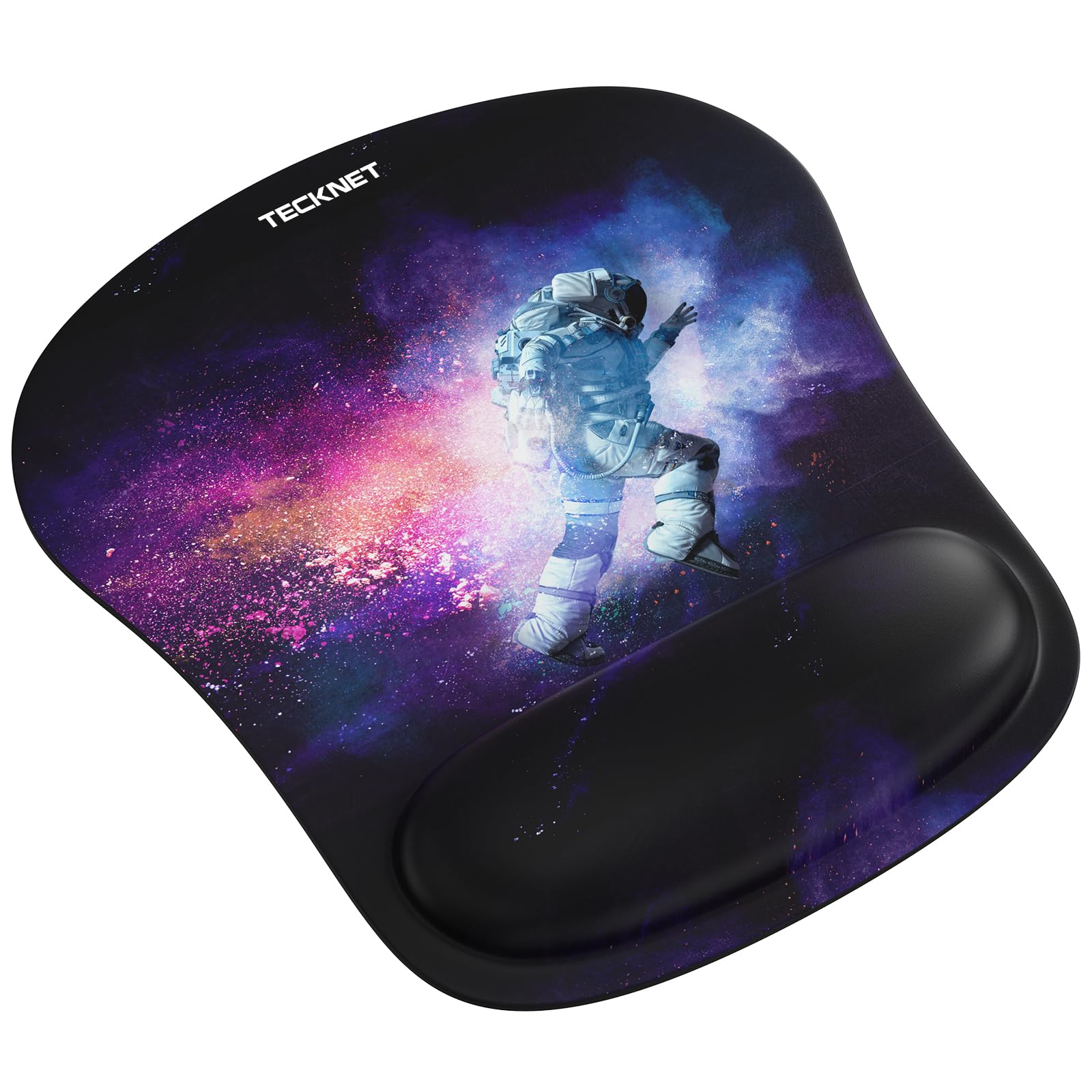 TECKNET Mauspad mit Gelkissen, Memory Foam Mousepad Ergonomisches Wasserdicht Komfort Mausmatte mit Handgelenkpolster Handauflage für Alle Maus Offfice Heim Computer Laptop