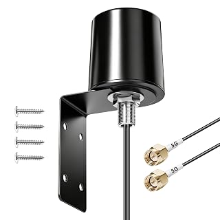 MIMO Antenna Omni Low Profile Signal Boosting SMA Male Antenna with 2x16.4ft Cable for 4G/5G Routers & Gateways Verizon AT&T T-Mobile RV Home Internet, Slinkdsco