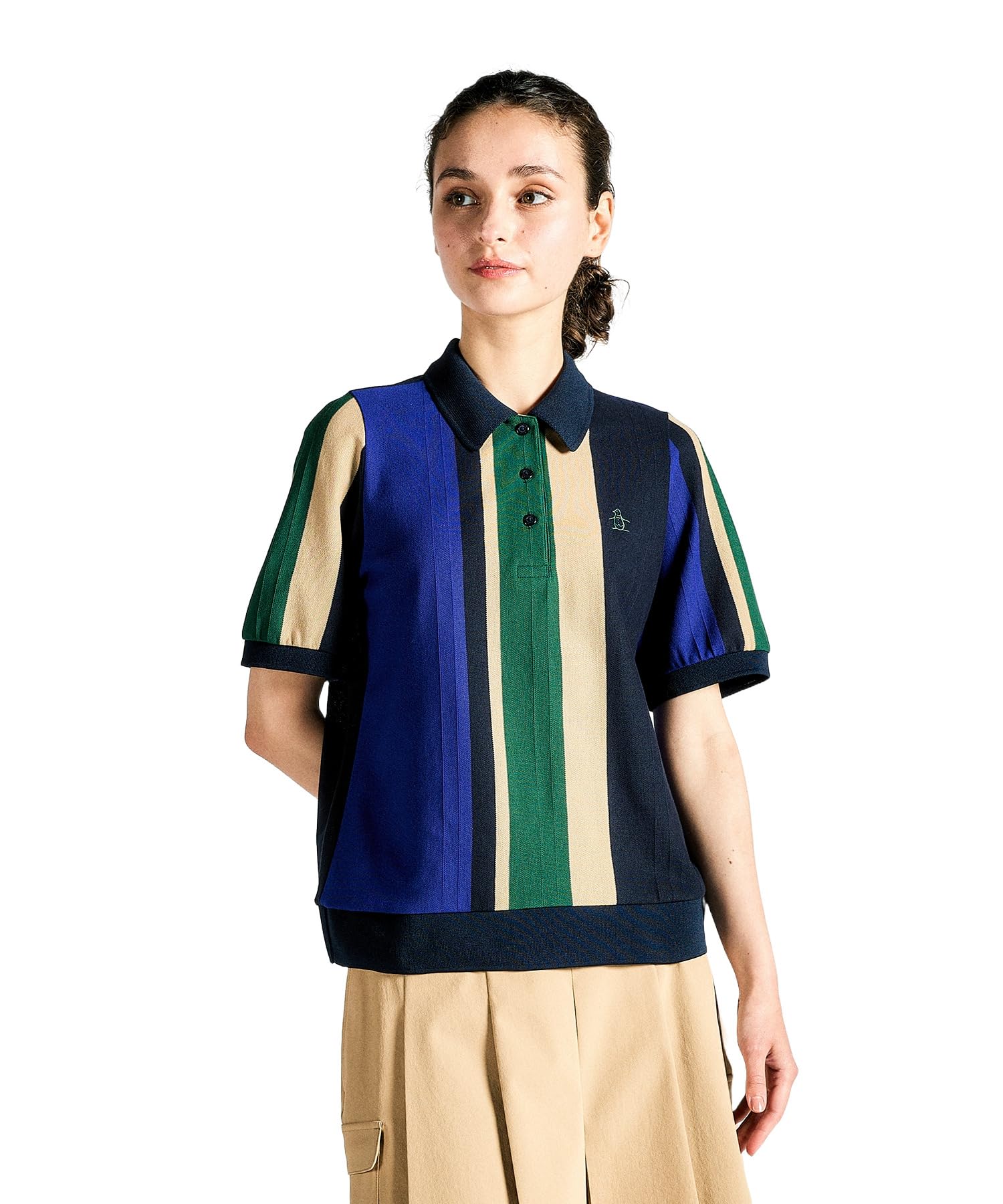 マンシングウエア ストライプ ゴルフシャツ Lサイズ マンシングウエア ストライプ ゴルフシャツ Lサイズ マンシング