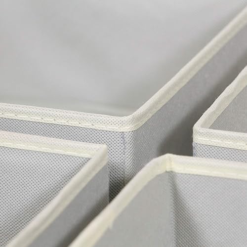 Miniatura 4 de DIOMMELL Caja de almacenamiento de tela plegable para armario, aparador, cajón, cestas de tela, contenedores divisores para ropa, ropa interior,
