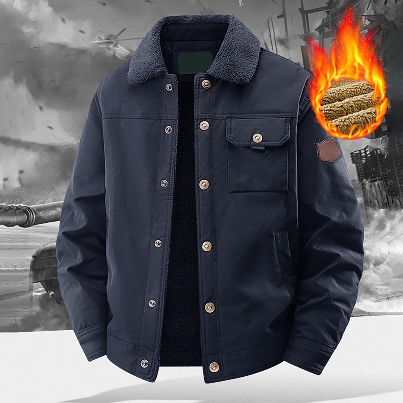 Générique Veste Homme Parka Hiver Running Blouson Manteau Garçon Moto Blousons Sport Bucheron Mi Saison Manteaux D'hiver Vetement Chaud Polaire Long Automne Chaude Jacket Polaires De Randonnée