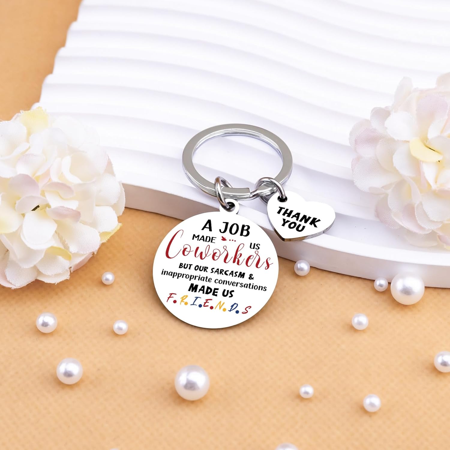 Work Besties Gifts For Women Farewell Gifts for Women Funny Office Gift For Coworkers Adult Cool Work Keychains For Coworker Funny Coworkers Keychain Christmas Gift for Coworkers - Image 4