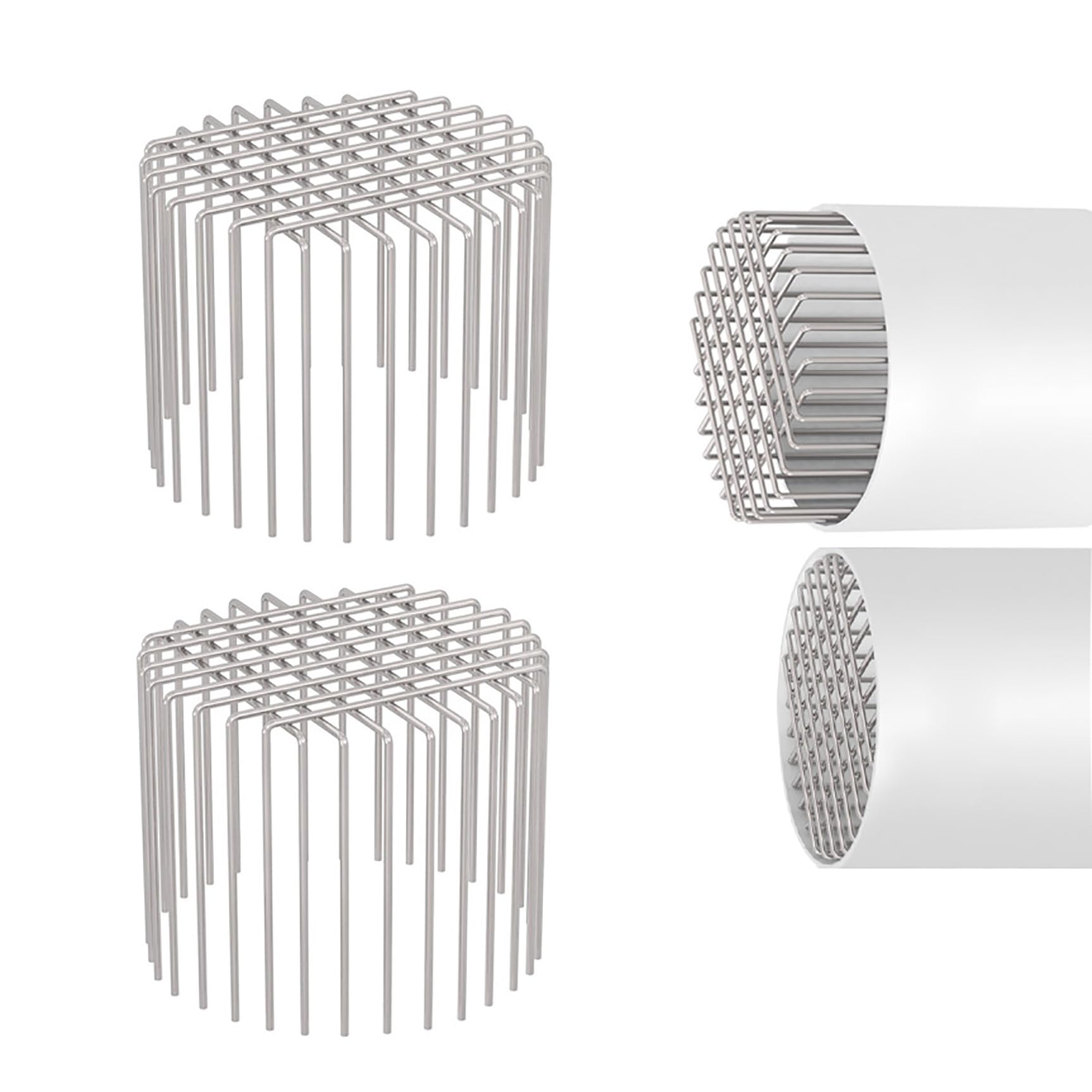 Stainless Steel Anti-Bird Drain Guard Cover, Adjustable Rodent Snake Proof Filter Mesh for Roof Pipe Vent, 4.5-18.9cm (160A/2 Pack)