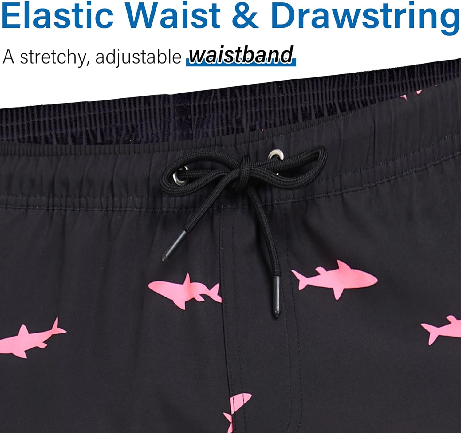 Mens Swim Trunks Swimsuits Board Shorts with Compression Liner 7'' Inseam Swimwear Bathing Suit for Men 2 PACK Quick Dry - Image 5