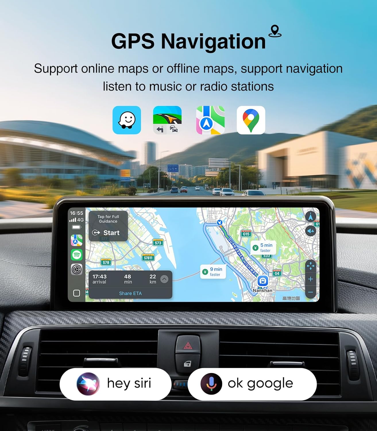 10.25" Linux Car Stereo Carplay for BMW 3 Series F30 F31 4 Series F32 F36 (2013-2016) NBT System ONLY - Fast Boot Wireless CarPlay Android Auto Radio, 1920x720 IPS Touch Screen, Retains OEM iDrive