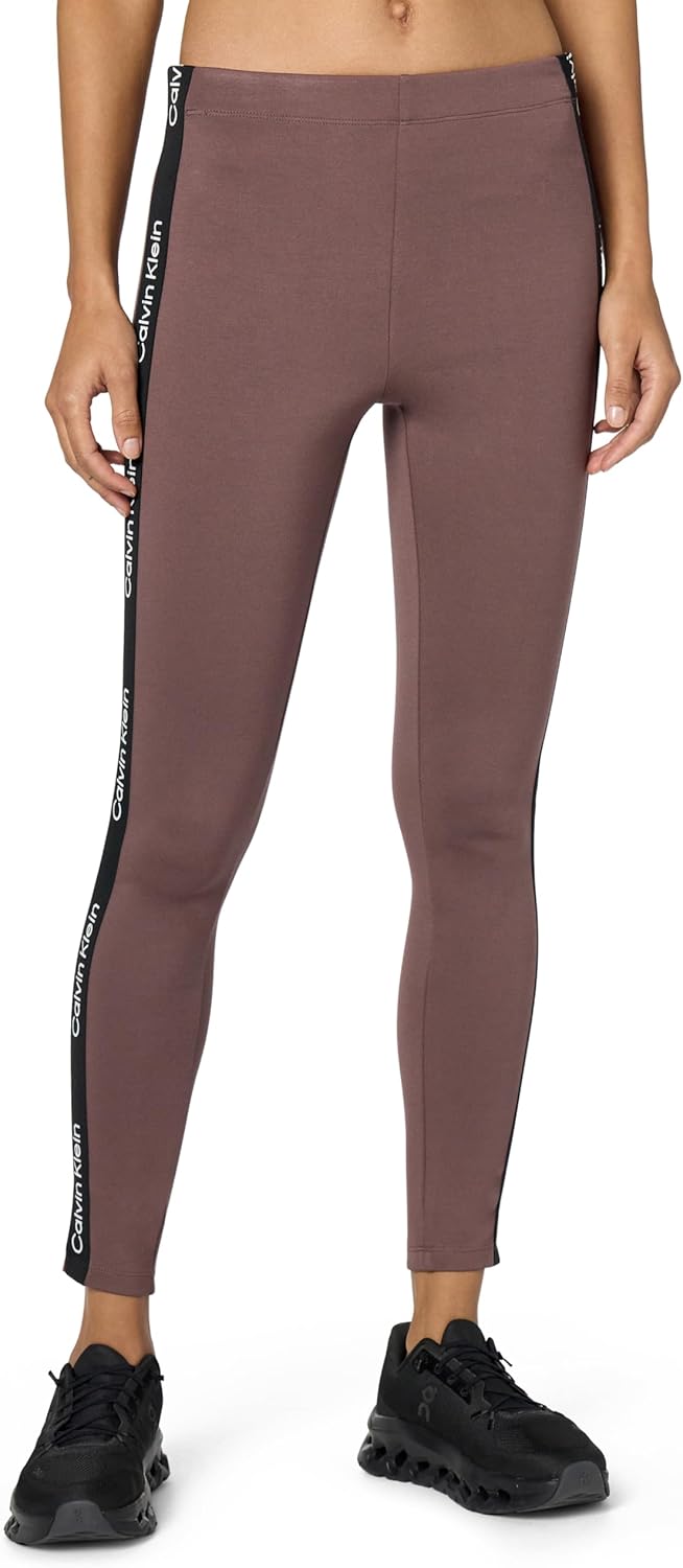 Calvin Klein Performance Women's High Waist Ponte Legging,Terre,Small