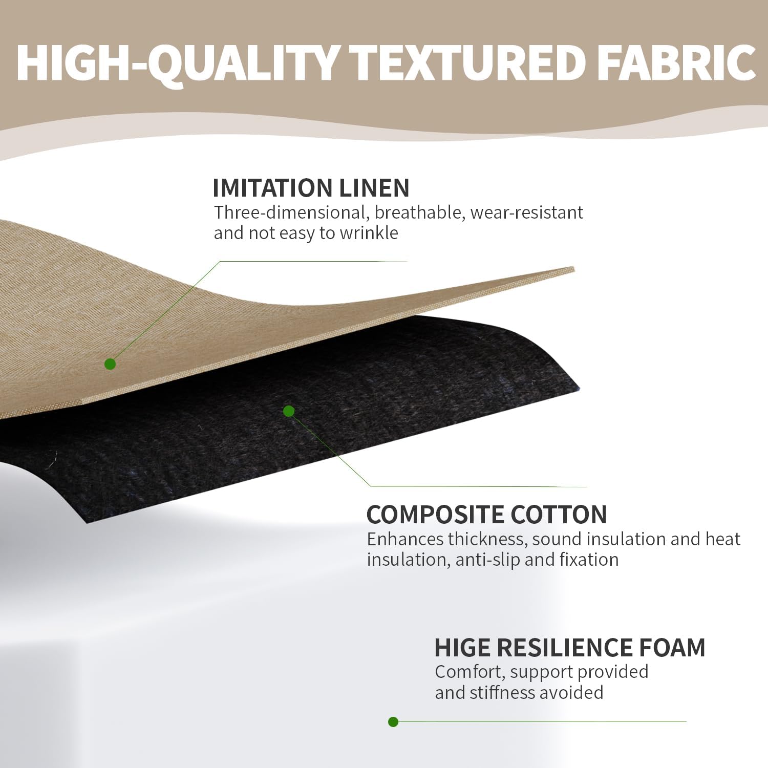 Chair Cushions for Dining Chairs Set of 4, 17"x 16"x 3" Thickened Kitchen Chair Pads, Indoor Dining Chair Cushions with Ties and Removable Cover, D-Shaped Seat Cushions for Kitchen Chairs, Oats