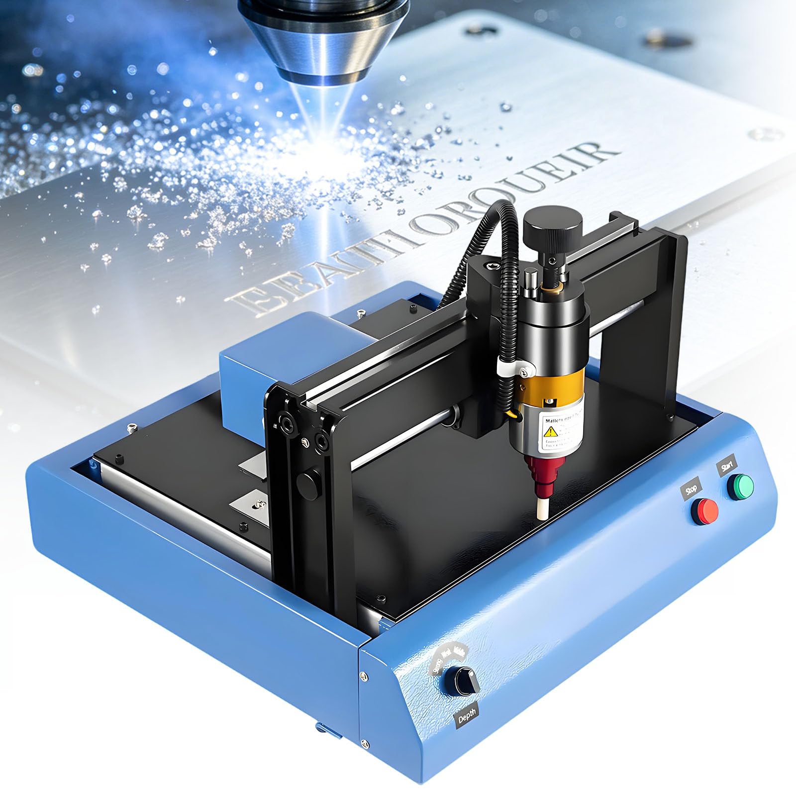 Ymnogjie Multicolor Electric Engraving Machine Metal Marking,0.05-1Mm Depth,With Adjustable Depth And Speed,Ideal For Car Number Plates And Nameplates A