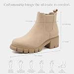 Chelsea Bottes Femmes Mode Bottes de cheville élastique pour femmes Automne Anti-dérapant Extérieur