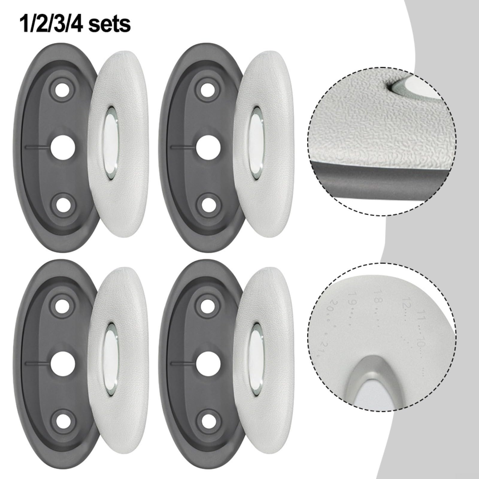 Inserto de almohada ovalado con soporte trasero para jacuzzis serie J-300 2007-2013, cómoda pieza de repuesto para reposacabezas 2472-826, cojín de poliuretano para spa en gris claro (4