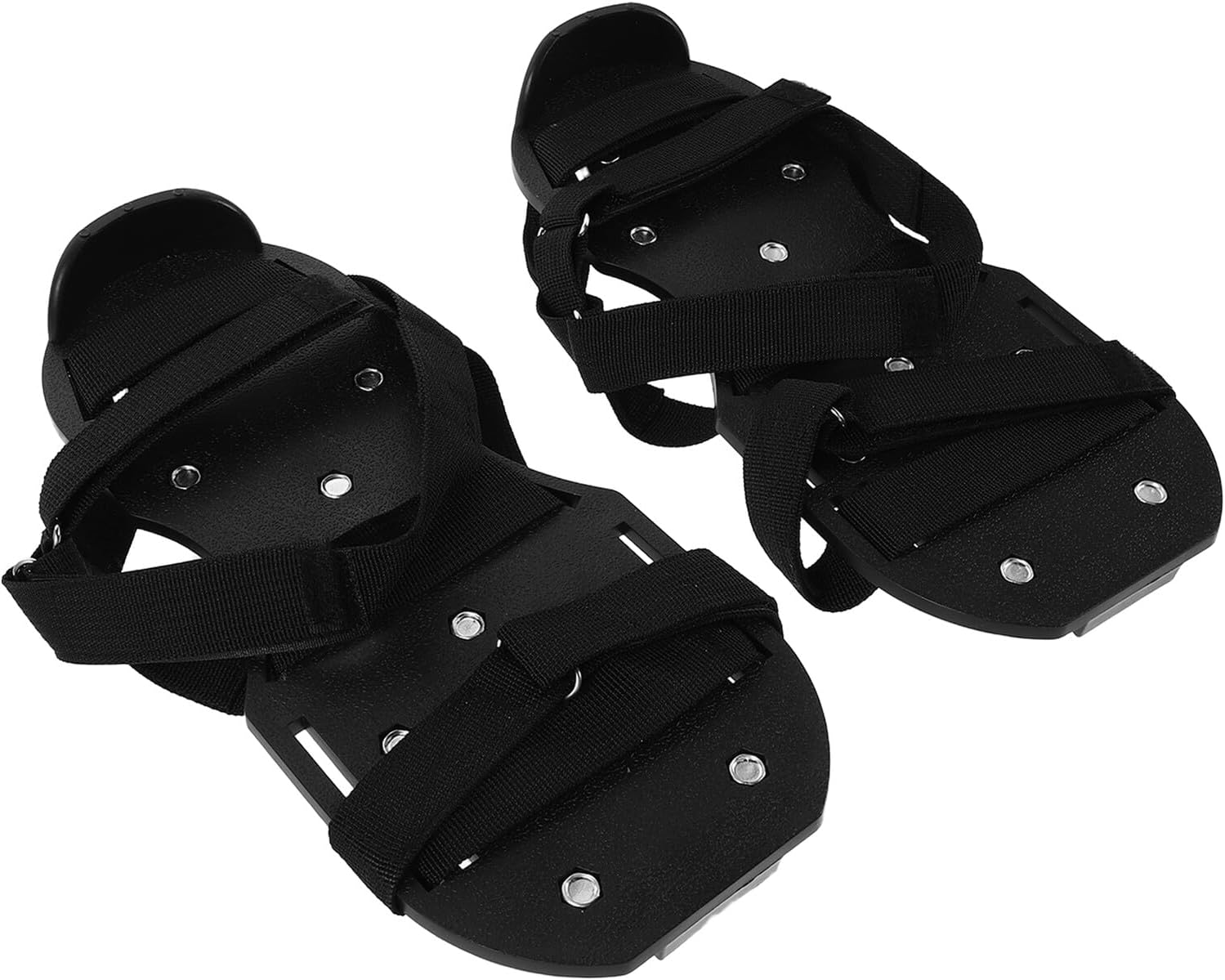 BESTonZON Lawn Aerator Spike Shoes for Garden Grass Aeration with 4.5cm Spikes, Black Sole and Strap, Manual Yard Soil Loosening Tool for Patio and Lawn Care