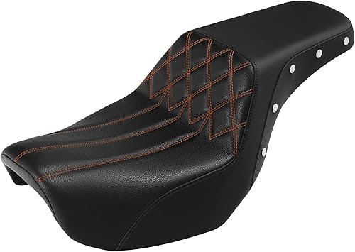 Vista 194 de Asiento de motocicleta para conductor y pasajero, apto para Harley Dyna Wide Glide Low Rider Street Bob Fat Bob FXDF Super Glide Custom FXDC