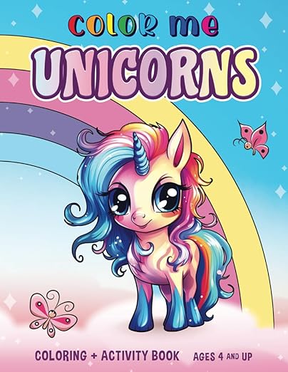 Color Me Unicorns: Coloring and Activity Book: Books, Antzy ...