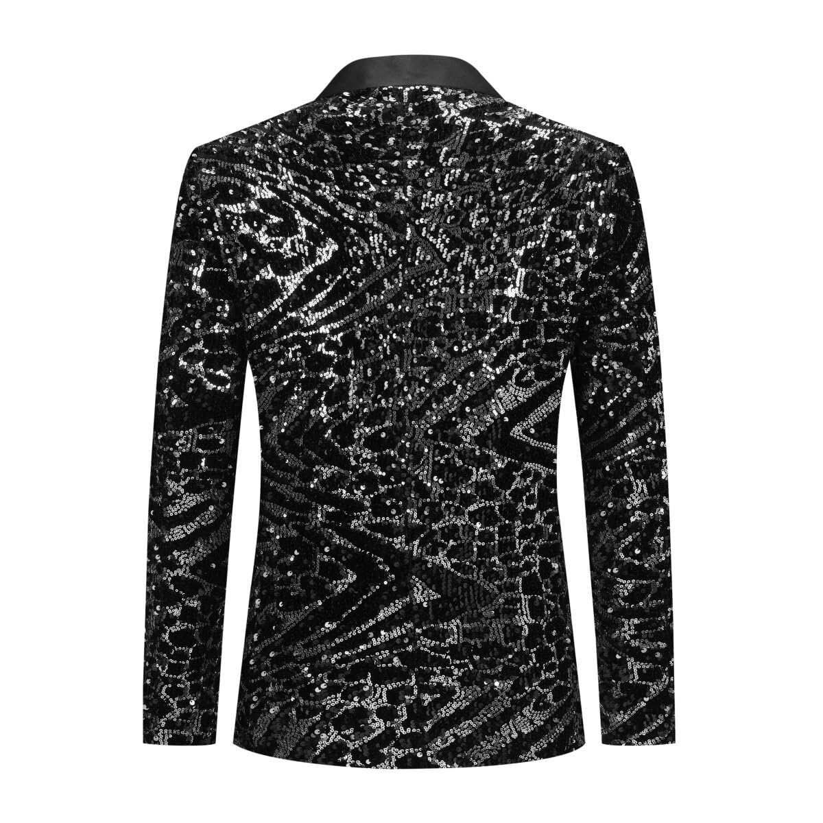 Allthemen Blazer Homme à Paillettes Casual Veste de Smoking Slim Fit Dorés pour Soirée