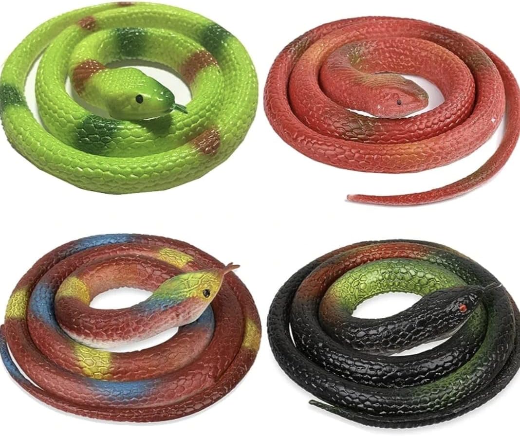AGC Toys for Kids, (1 Pc) Fake King Cobra, Snake in Color Black and Green Mad...