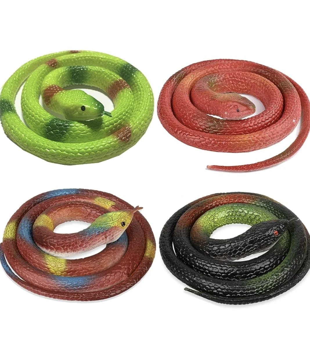 Toys for Kids, Fake King Cobra, Snake in Color Black and Green Made with Stretchy Rubber to Play or Magic Shows for Fun and Prank (Pack of 1) (Size- 30 Inch)