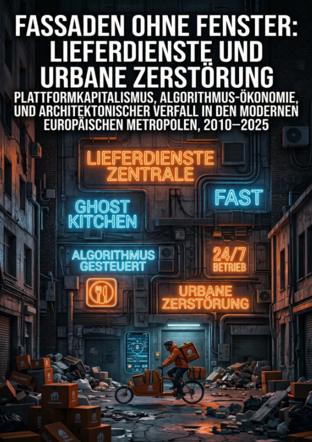 Fassaden ohne Fenster: Lieferdienste und urbane Zerstörung: Plattformkapitalismus, Algorithmus-Ökonomie, und architektonischer Verfall in den modernen europäischen Metropolen, 2010–2025