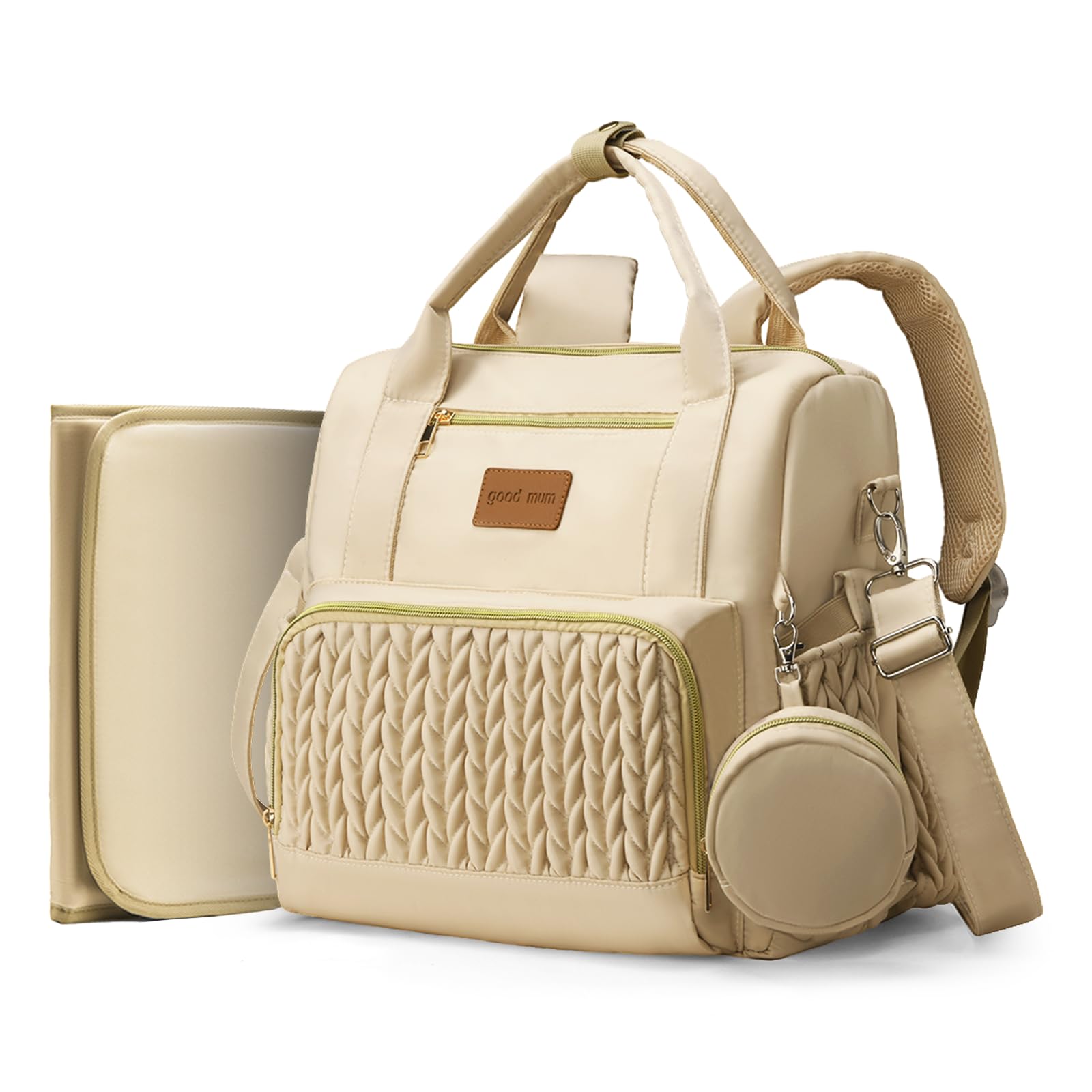 ZCSERTGI Backpack Diaper Bag,Stylish Waterproof Baby Diaper Bags with Changing Pad,Insulated Pockets,Multi-Function Travel Diaper Backpacks, Baby