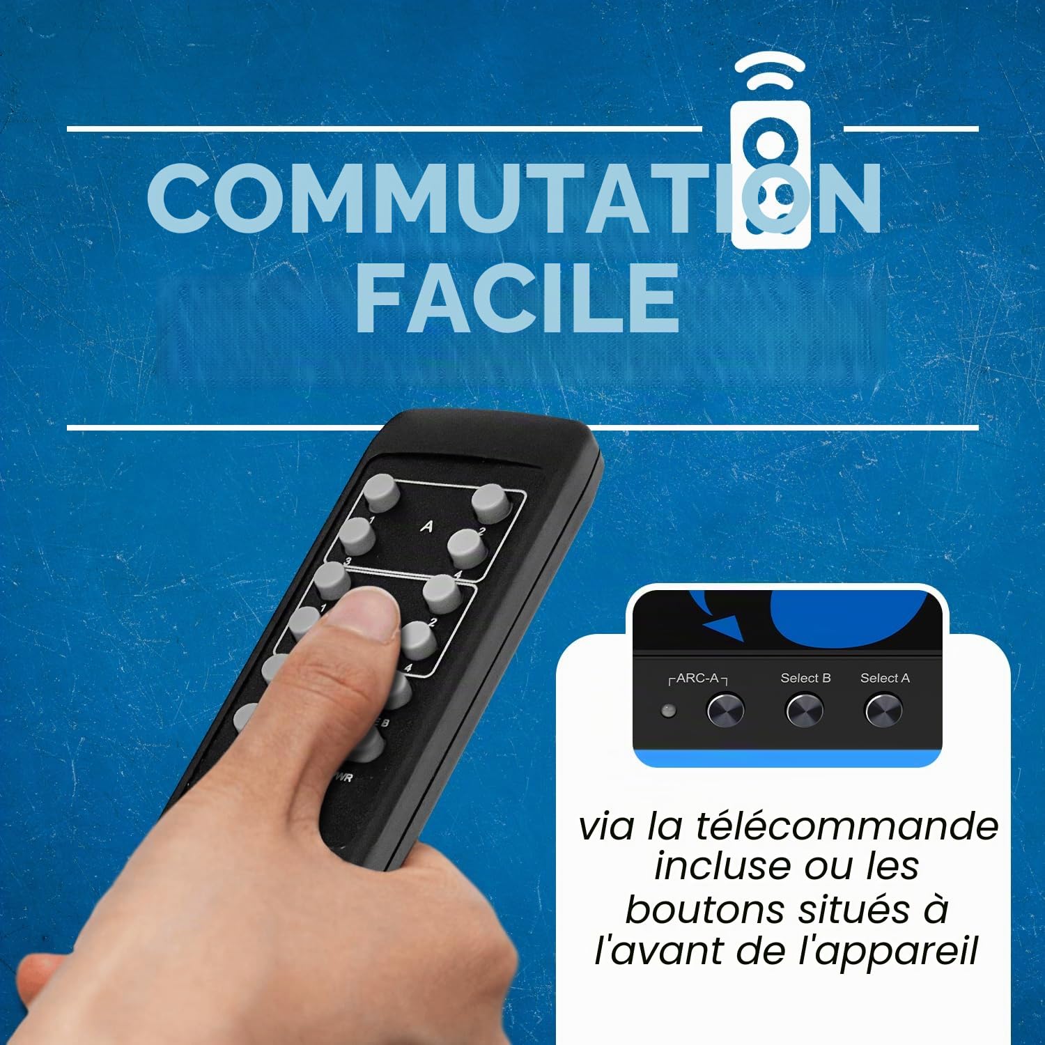OREI Commutateur matriciel HDMI 4 x 2 - Extraction audio 4K @ 60 Hz, EDID, IR, HDCP 2.2