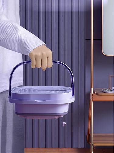 Miniatura 7 de Lavadora plegable, mini lavadora de alta capacidad de 8 L, con 3 modos de limpieza profunda, lavadora pequeña media automática para ropa de bebé,