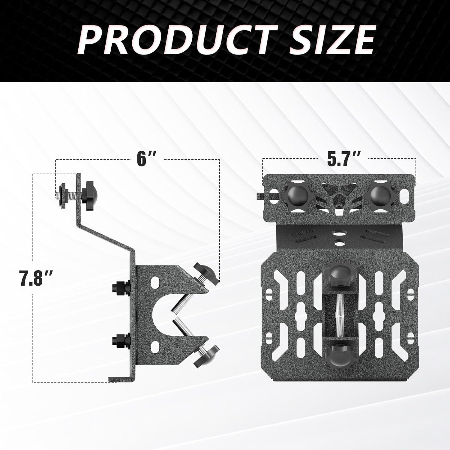 YZONA Bed Rail Recovery Board Mounts Brackets for Pickup Trucks, Heavy-Duty Steel Traction Board Holder, Compatible with Bed Rail Systems for Off-Road Sand, Snow, Mud Recovery Tracks