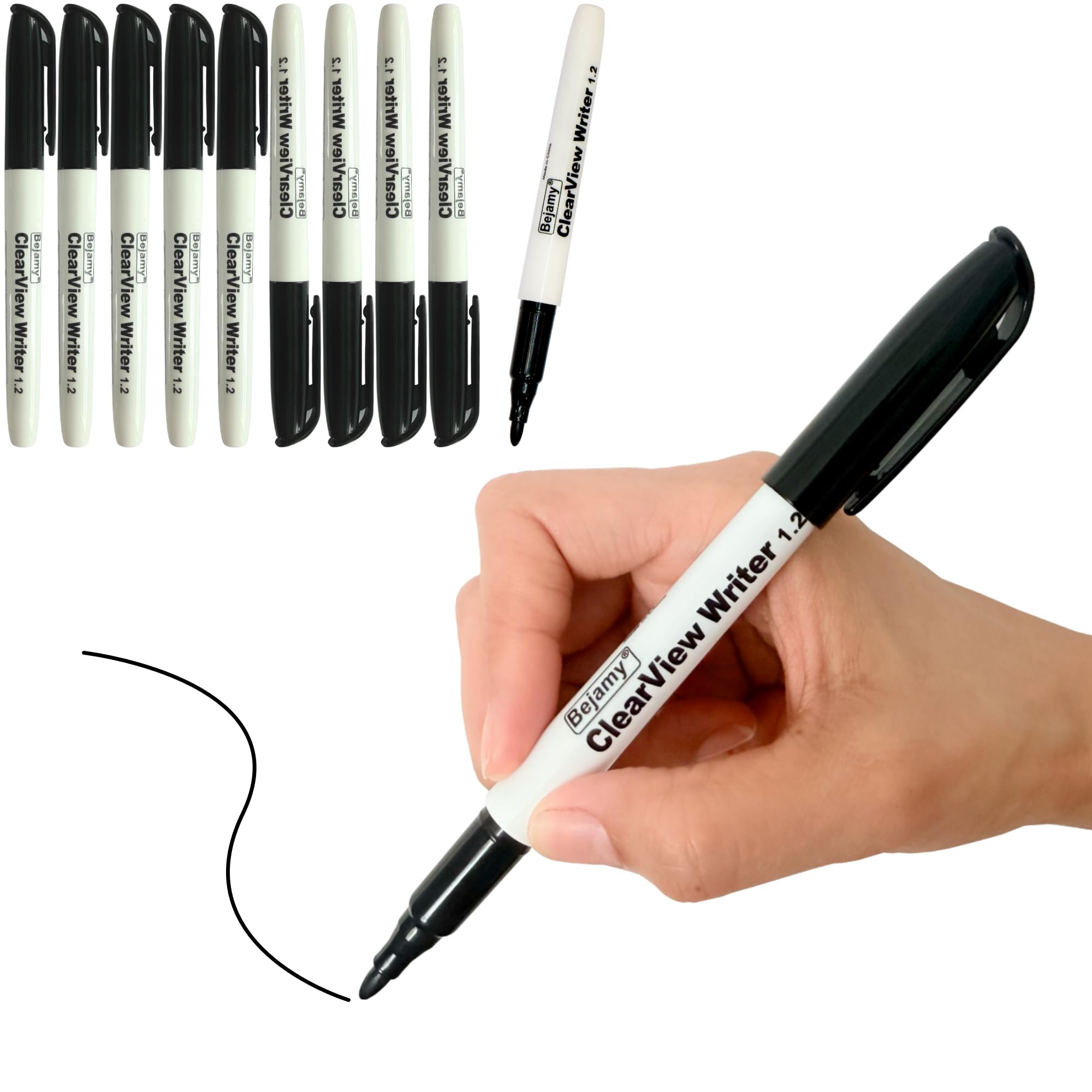 ClearView Writer 1.2, Bullet Tip Water-Based Low Vision Pen(10-Pack)
