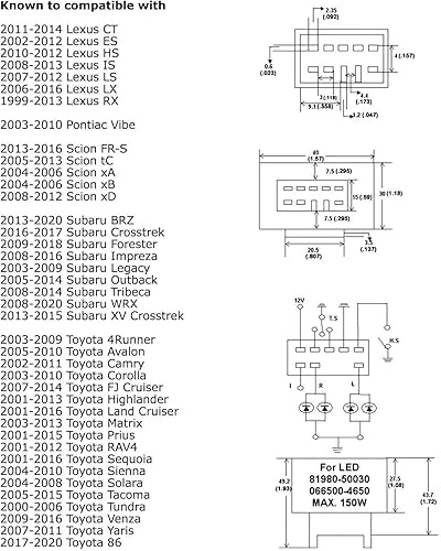 Miniatura 7 de SOCAL-LED LIGHTING 8-Pin LM449 81980-50030 velocidad ajustable electrónica LED intermitente relé para arreglar bombillas de señal de giro Problema