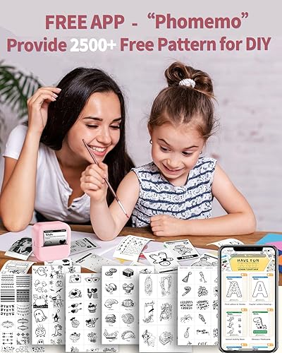 Miniatura 2 de Máquina para hacer calcomanías M02L con 9 rollos de papel 6 rollos de papel blanco no adhesivo (tamaño 2 pulgadas x 21.3 piesrollo) y 3 rollos de