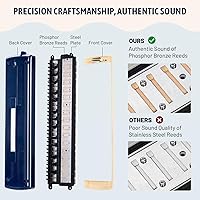 Vista 4 de CAHAYA - Instrumento Melódica de 32 teclas: boquilla de doble tubo, teclado de piano de aire, instrumento musical con bolsa de transporte, regalo