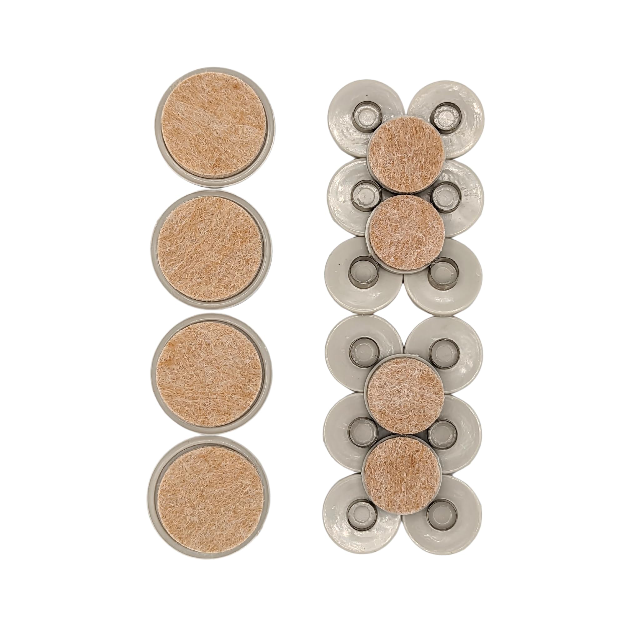 Shepherd Hardware 9936 Nail On Furniture Glides with Felt Pads, 1-Inch and 1-1/2-Inch, 20-Count, Almond