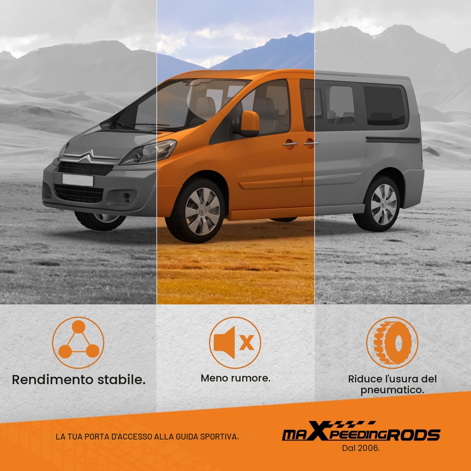 maXpeedingrods 2 sospensioni pneumatiche posteriori + kit compressore da 12 V per Fiat Ducato 1994-2024 4000 kg