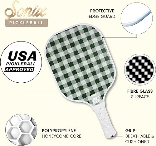 Miniatura 2 de Sonix  Aprobado por USAPA  Juego de 2 palas de pickleball  Juego de pickleball de superficie de fibra de vidrio con 2 raquetas, 4 bolas y bolsa