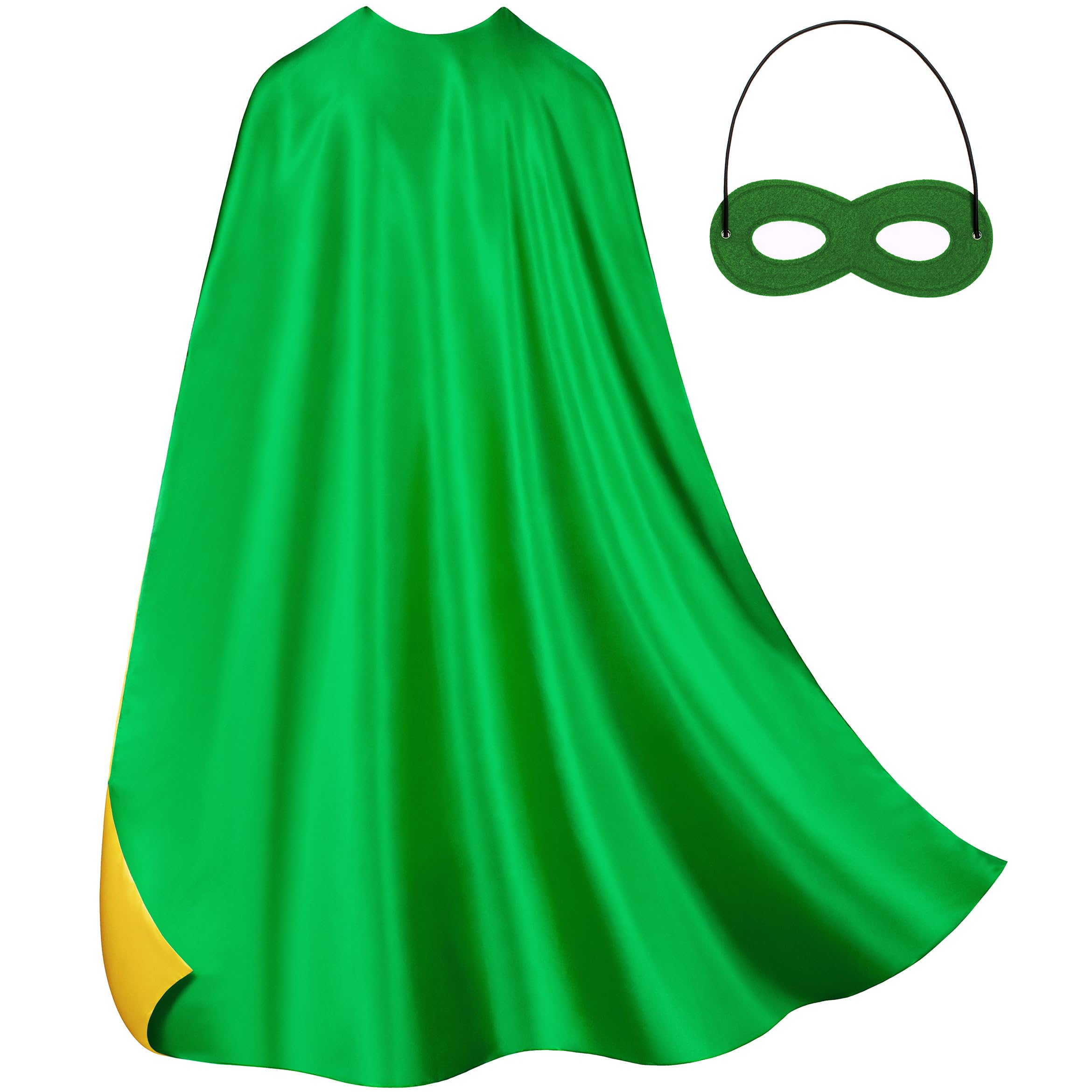 Adult Superhero Cape & Mask Set - Double-Sided Super Hero Capes and masks for Men Women Dress-Up Parties