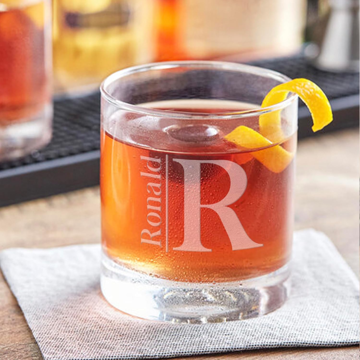 Personalized Whiskey Glass Engraved Whiskey Glass For Men Groomsman Gift Initial Whiskey Glass Fathers Day Gift Custom Wedding