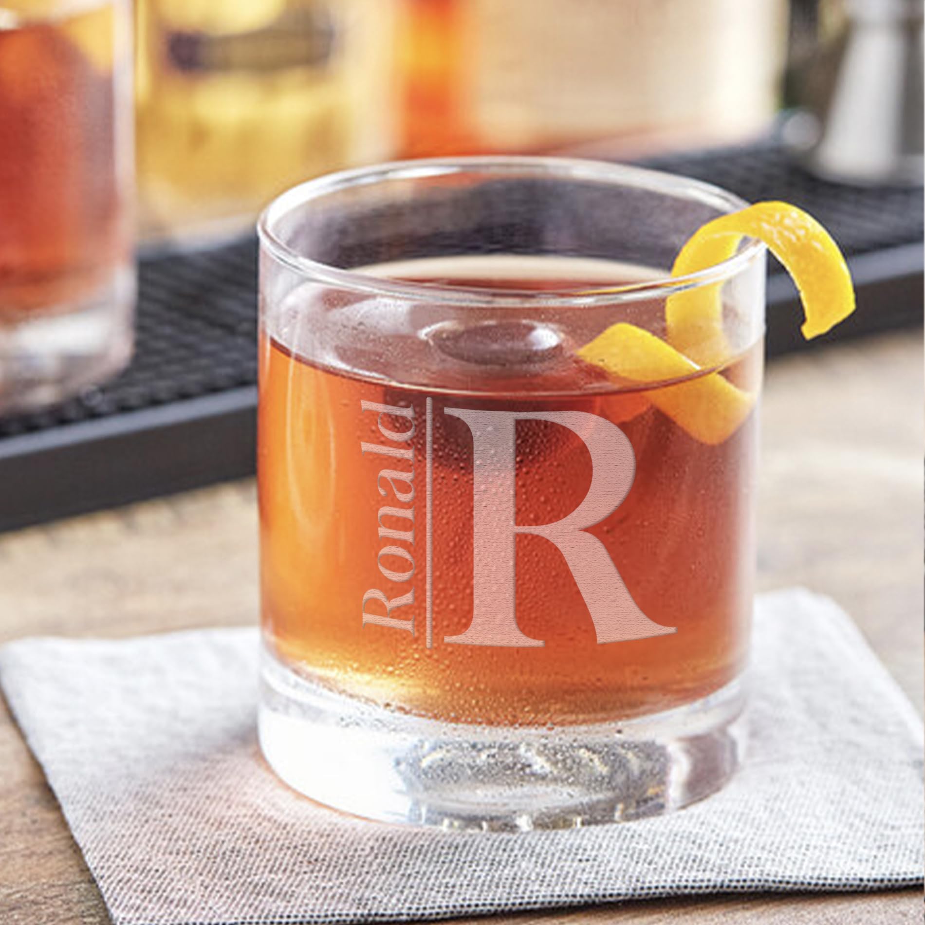 Personalized Whiskey Glass Engraved Whiskey Glass For Men Groomsman Gift Initial Whiskey Glass Fathers Day Gift Custom Wedding