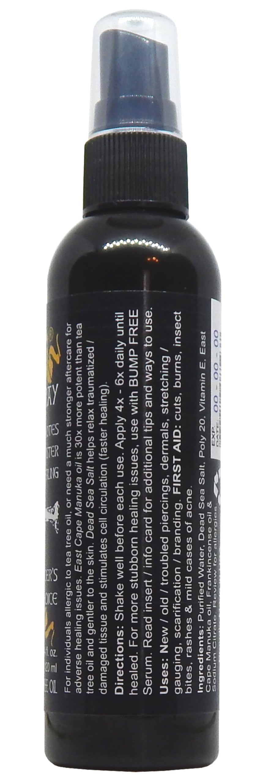 Mudscupper's Natural Piercing Spray: Sterilized Sea Salt Solution Gently Cleanses & Helps Heal All Piercings. 4 fl oz