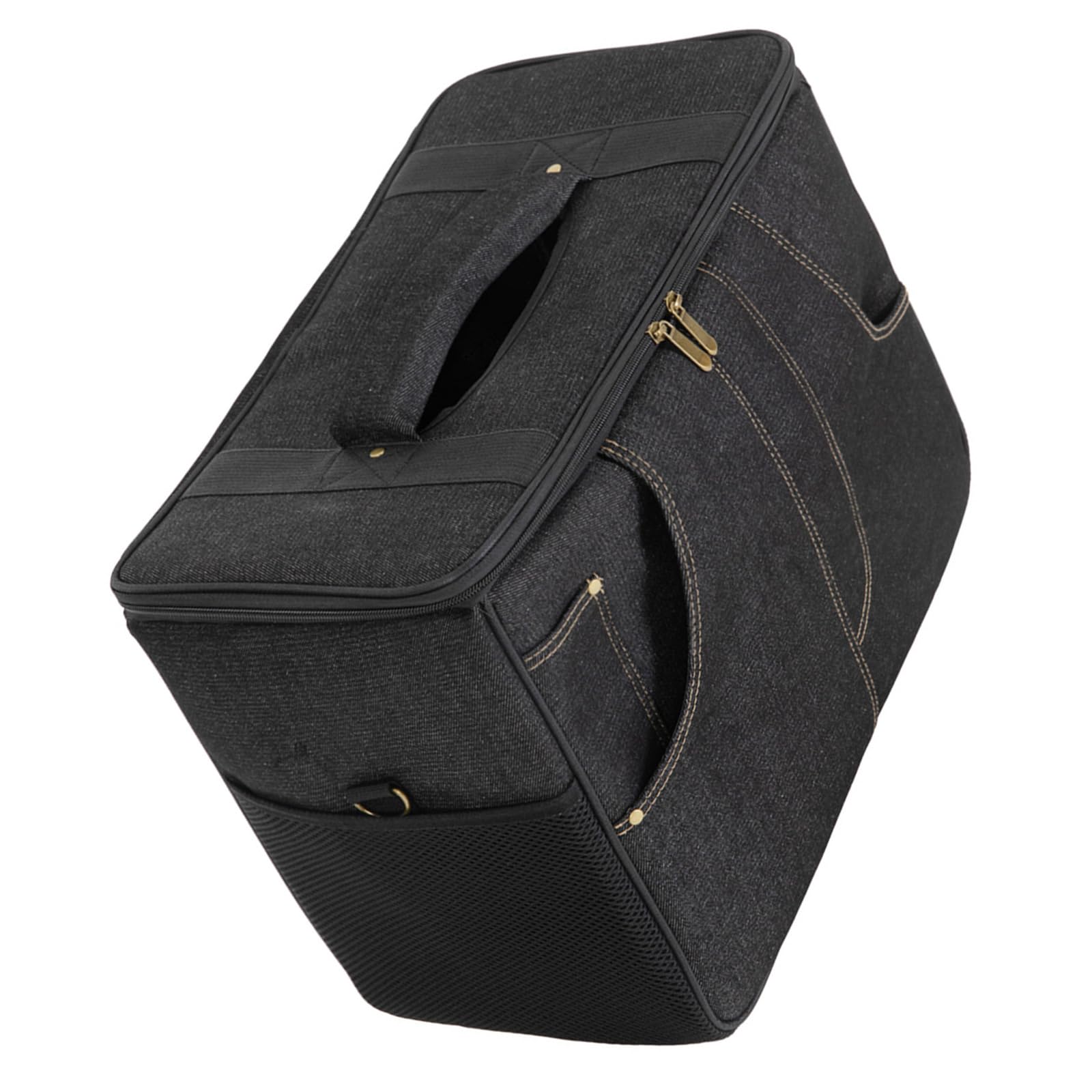 Funda portátil para altavoz de guitarra, forro amortiguador, asas reforzadas, base de goma, transporte seguro, almacenamiento, funda amplificadora de guitarra