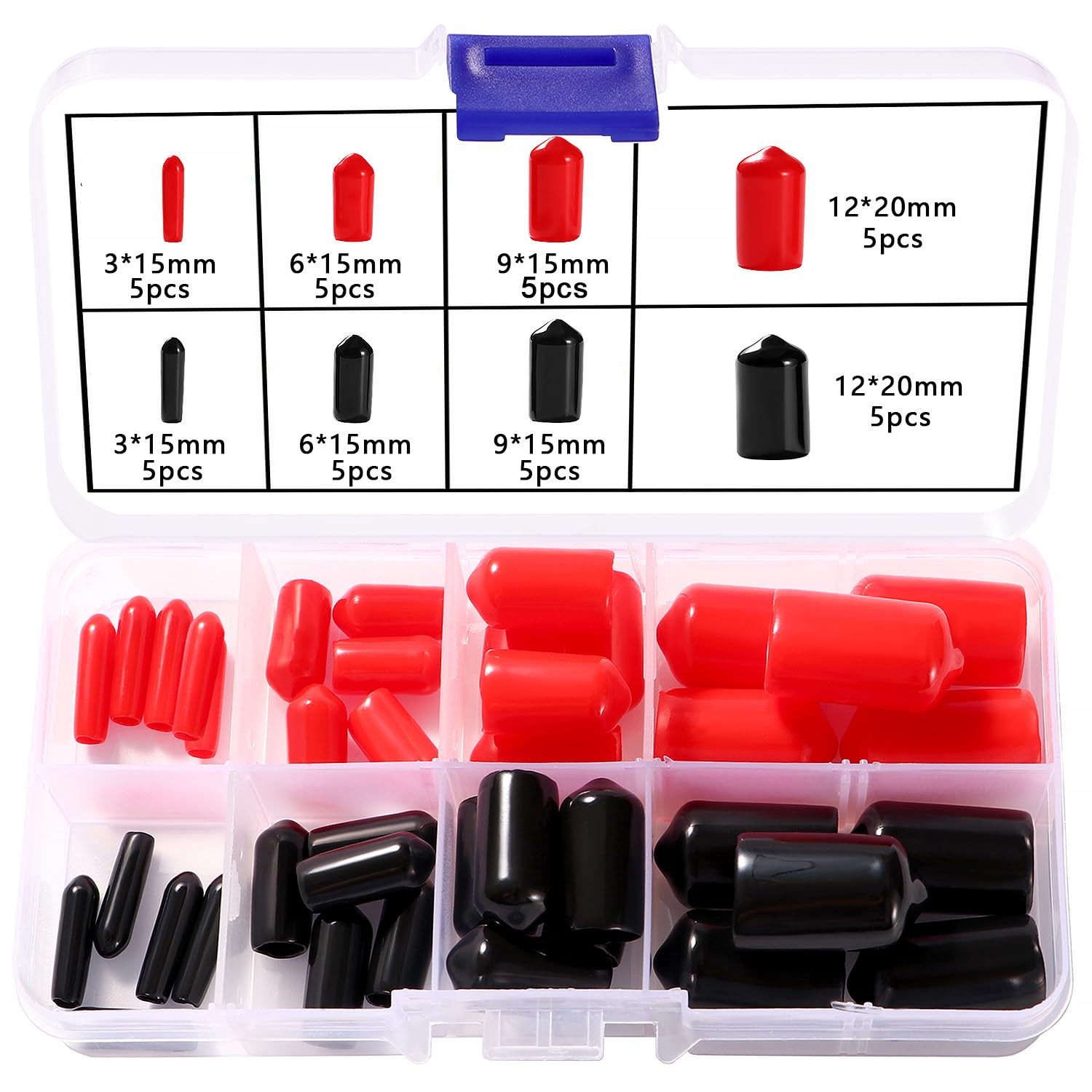 Kit Da 40 Tappi In Gomma Per Bulloni E Viti - Protezione Anticaduta E Antigraffio - Foto 4