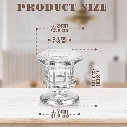 Miniatura 2 de 18 juegos de portavelas de cristal a granel, candelabros de cristal para bodas, soportes cónicos, centro de mesa para bodas, baby shower,