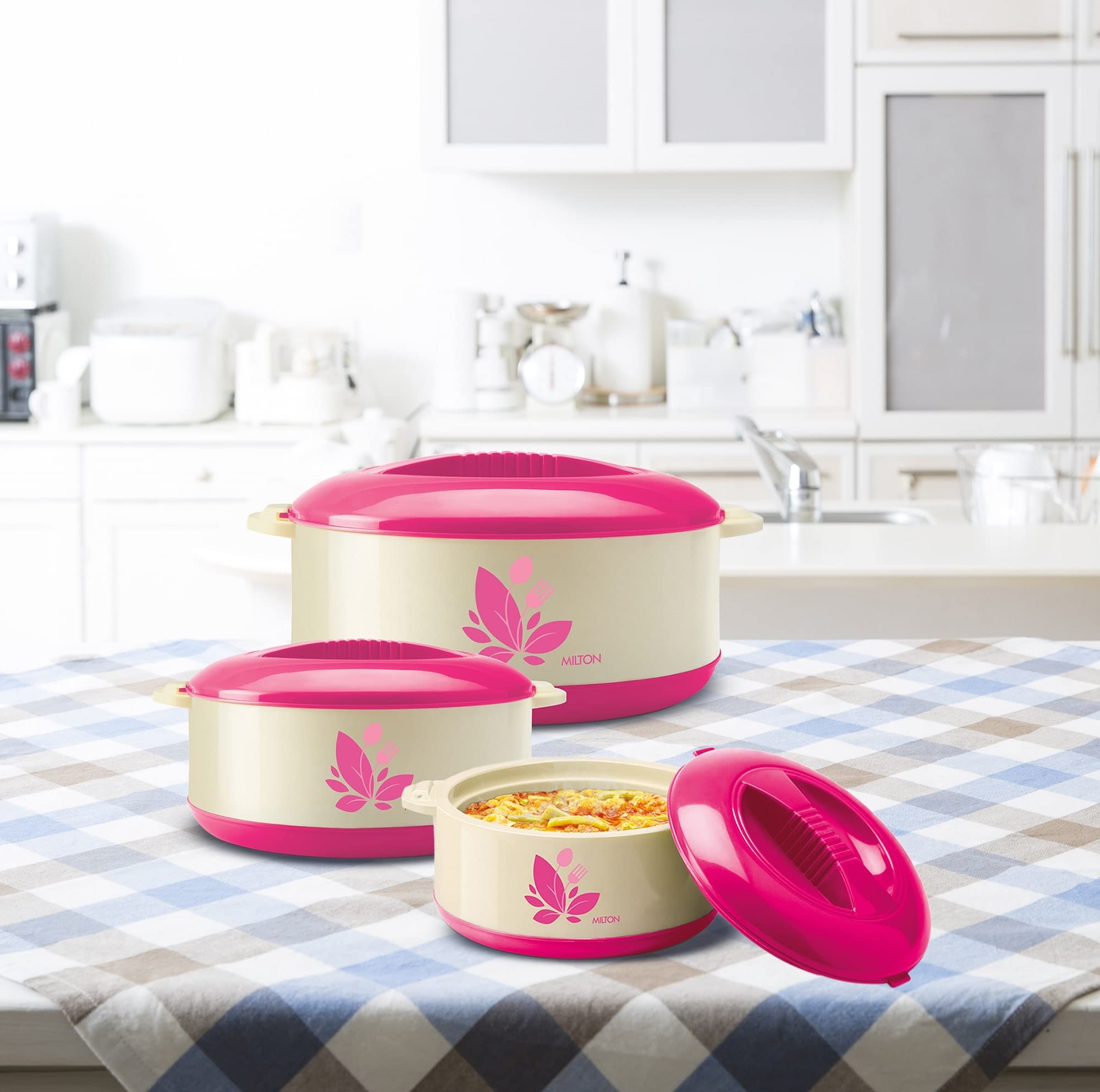 Milton Orchid Jr. Casserole Set - Keeps Food Hot -4