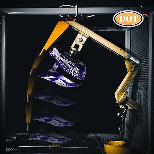 Miniatura 6 de TCT-MOTORPARTS DOT Cascos de Motocross para Niños y Jóvenes ATV Todoterreno Dirt Bike Motocicleta Cara Completa Casco de Calavera Azul+Guantes+Gafas