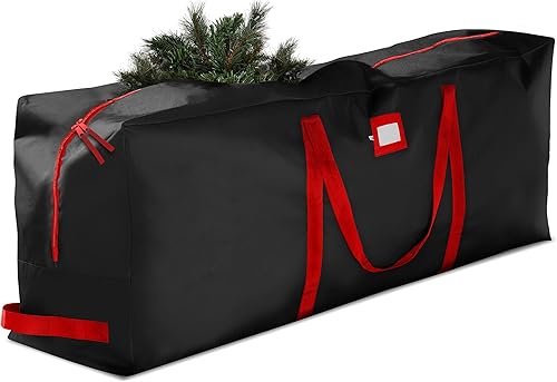 Miniatura 9 de Bolsa de alta calidad para guardar el árbol de Navidad, para árboles artificiales desarmados de hasta 9 pies de alto, tiene asas duraderas y un