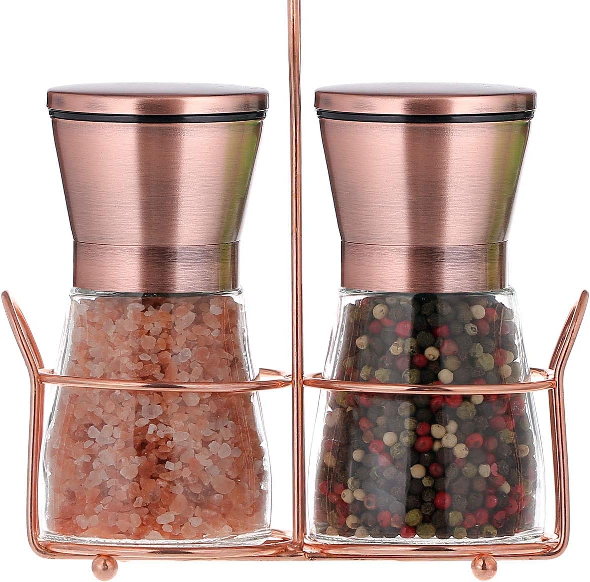 bonris Copper Stainless Steel Salt and Pepper Grinder Set