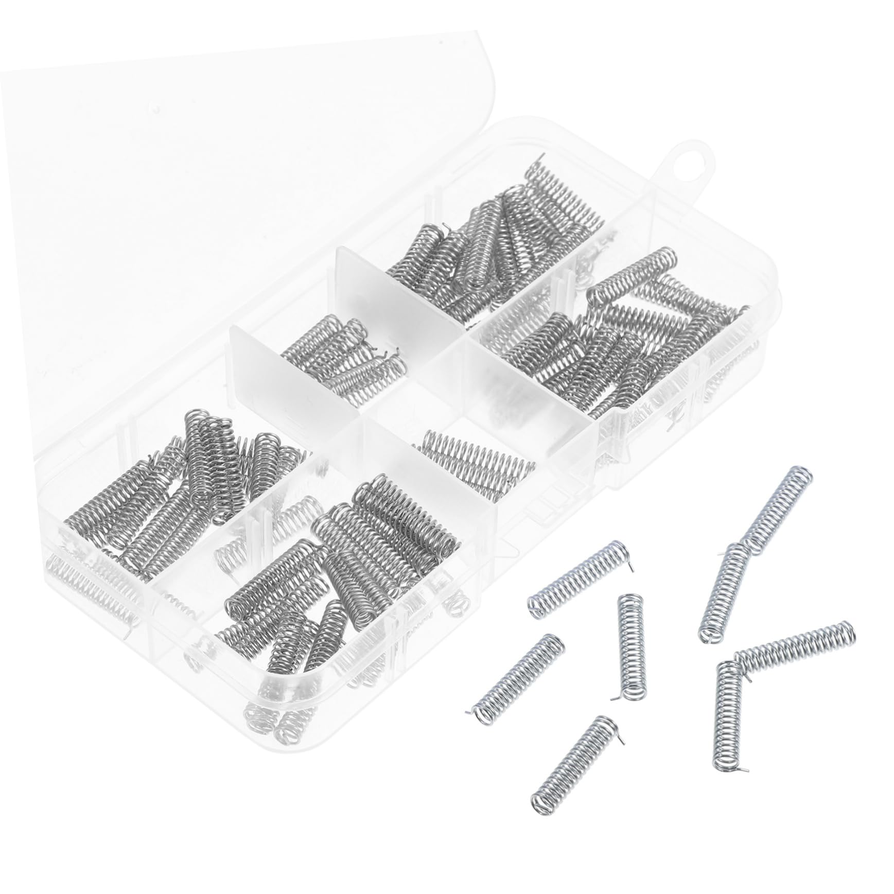 SOLUSTRE DIY Repair Tool Kit 100pcs Mini Mechanical Springs Stainless Steel Compression Springs for Crafts