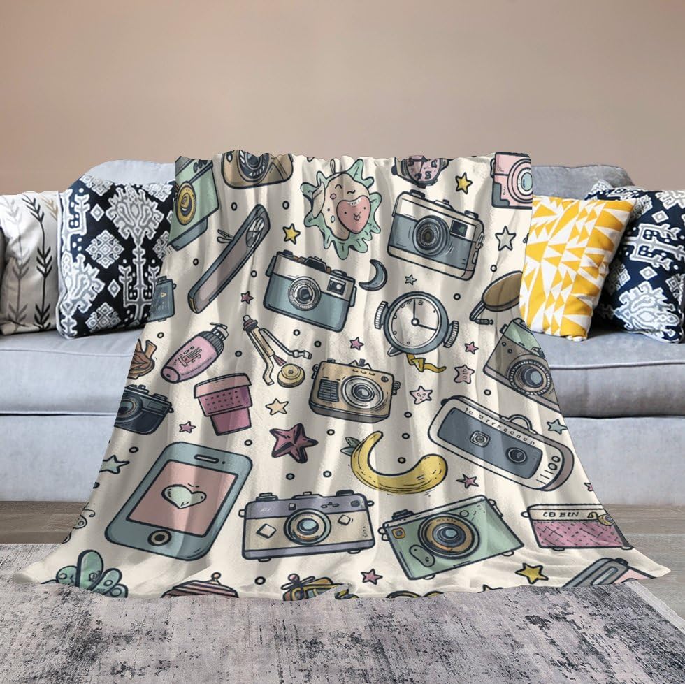 Couverture légère en flanelle style innocence pour salon cosy et lit
