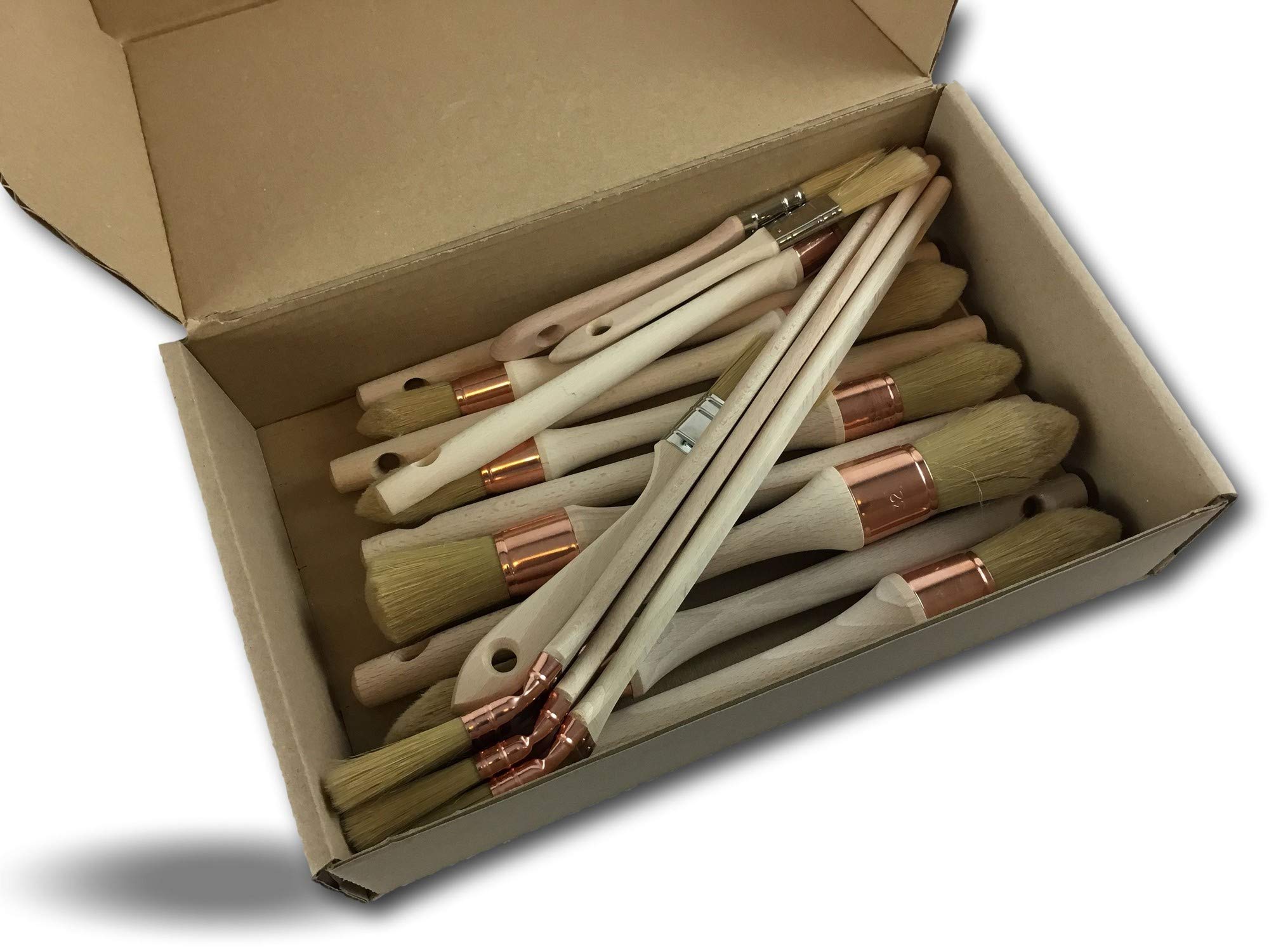 Kibros Lot 16 pinceaux Fabrication France rechampir Plats coudés vernir