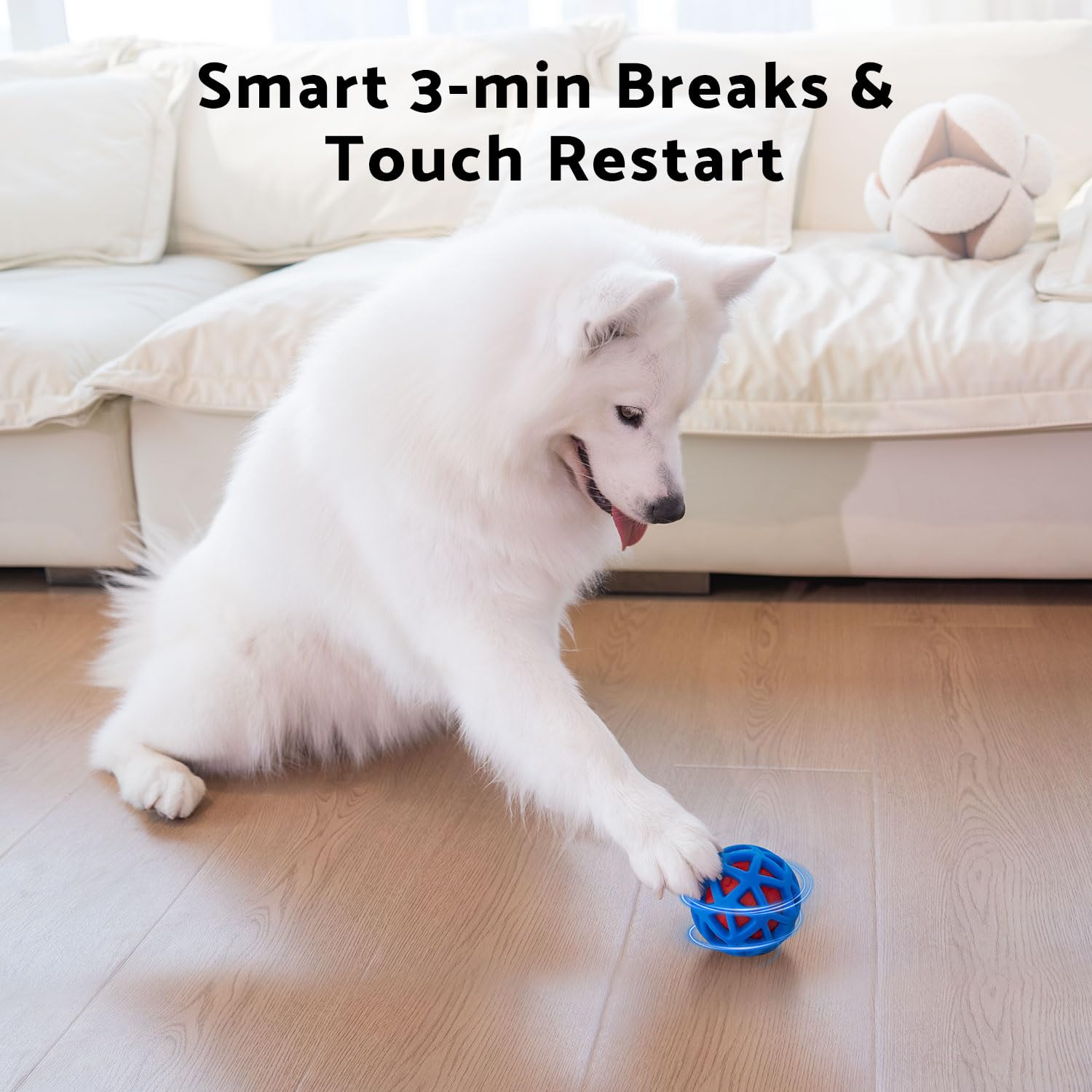 seagi Jouets interactifs pour chien – Balle interactive durable et rebondissante automatique pour chien pour un jeu intelligent, jouet en mouvement activé par le mouvement pour chiens de petite