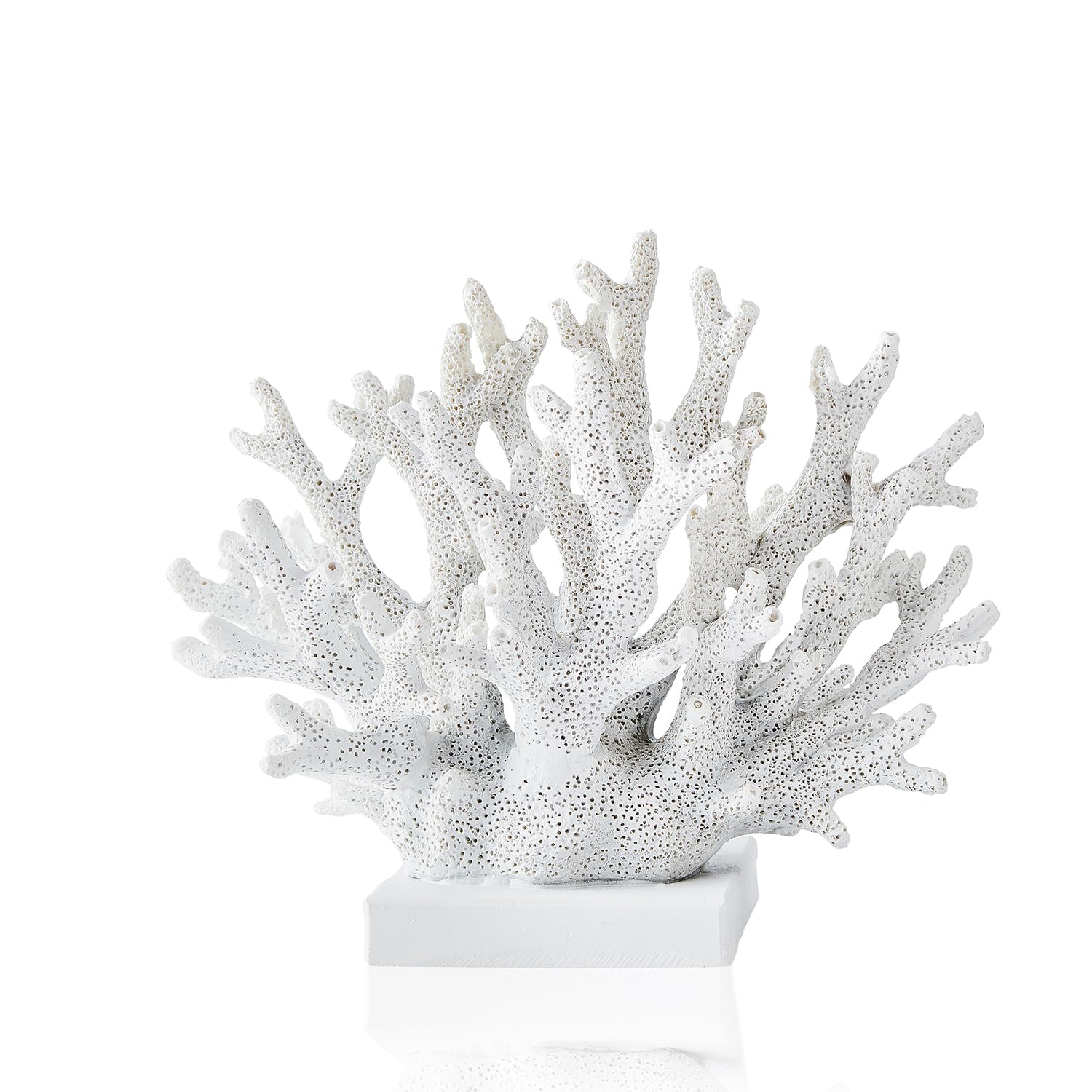 Ottalent Artificial White Coral Décor, Nautical Coral Reef Decorations for Home, Marine Style Decoration, Ocean Themed Cabinet Shelf Tabletop Decor (White)