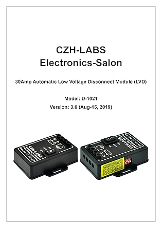 LVD Low Voltage Disconnect Module. 12V / 30Amp Black ABS Panel Mount Terminal Block